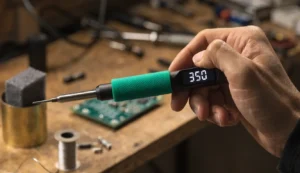 Pinecil V2 prise en main — écran OLED température et boutons de contrôle