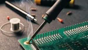 Pinecil V2 soudure header PCB prototypage — fer à souder USB-C en situation réelle