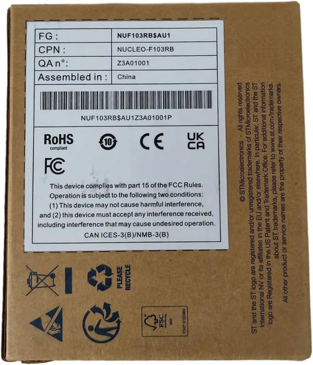 NUCLEO-F103RB STM32 tutorial beginner board